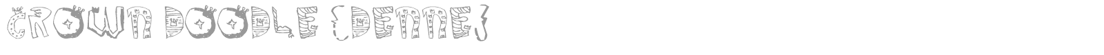 Crown Doodle font preview